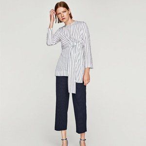 Zara Striped Bow Top with Knot
